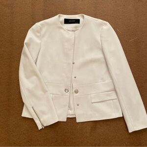 Zara Basic Collection White Business Casual Blazer Suit Jacket Size Small